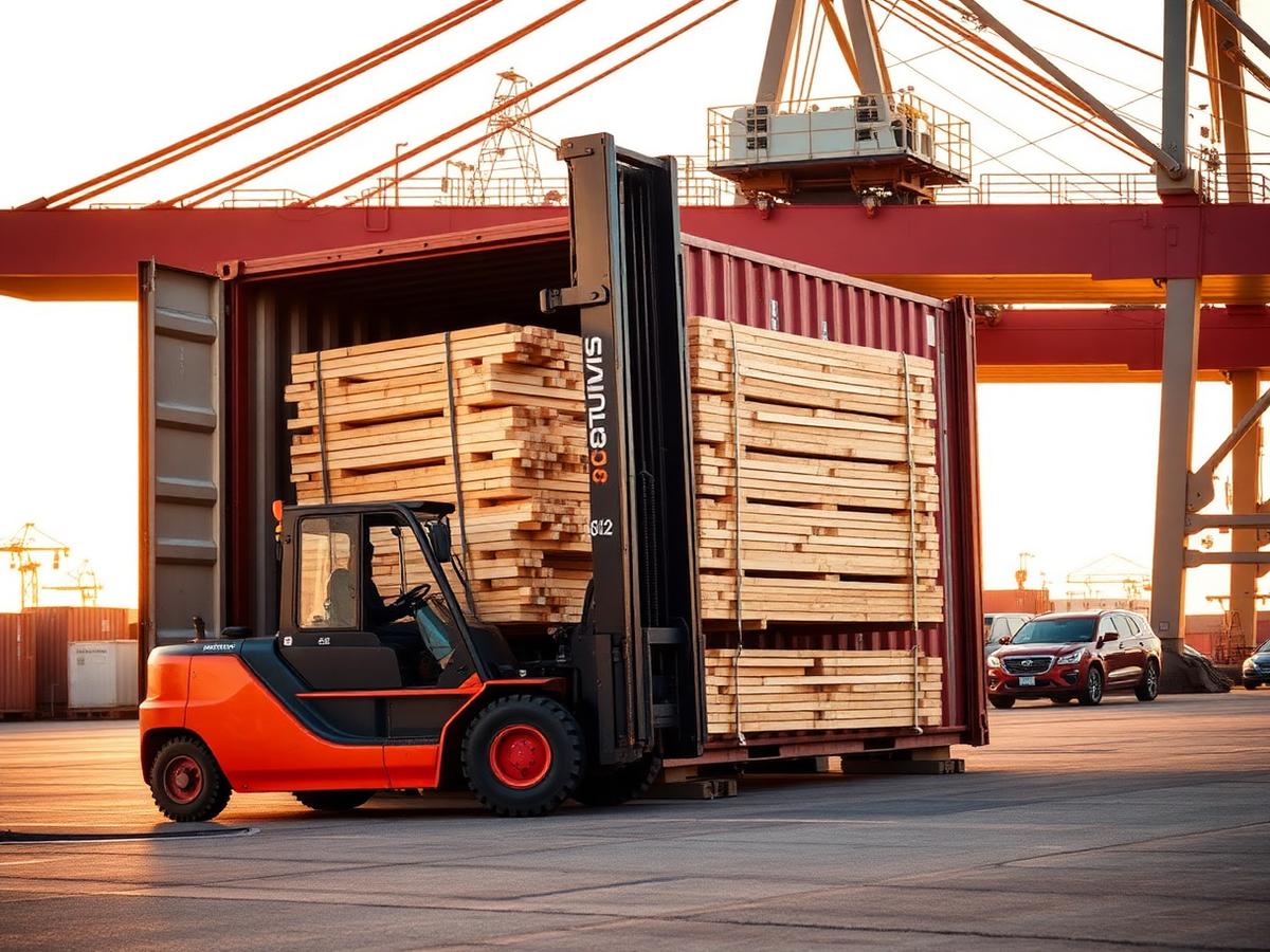 Container loading at Dar es Salaam port